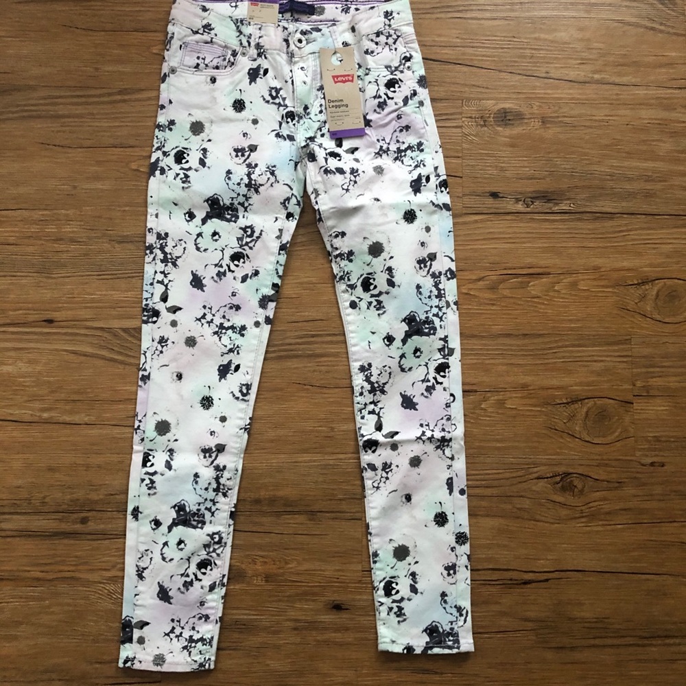 Levi’s Girls Stretch Denim Leggings – Size 10 Regular – New